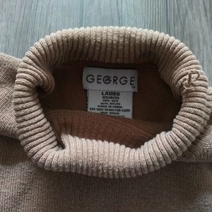 George XS turtleneck sweater, tan